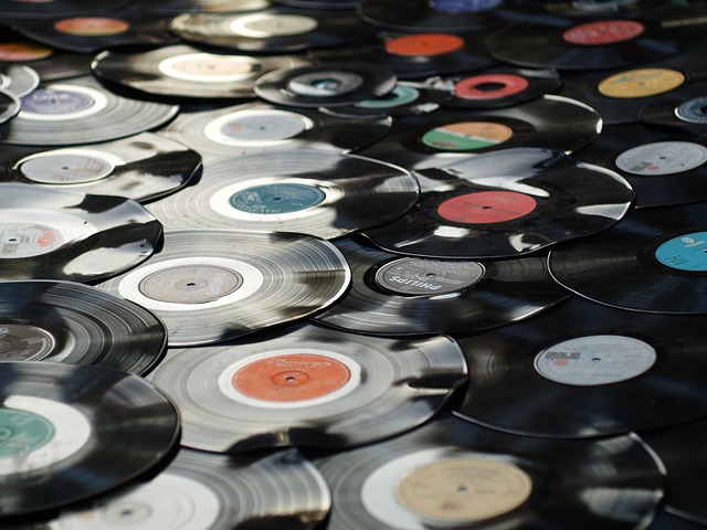 collection of record albums